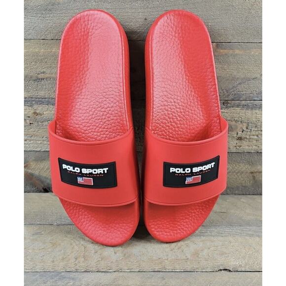Polo Sport Ralph Lauren RRL Slides Boat Sandals Red Shoes Mens 12 New Fast Ship main image 12